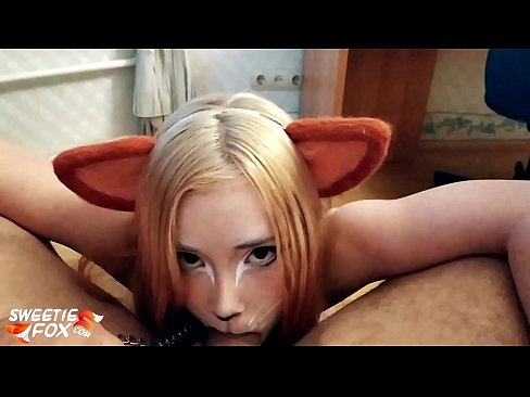 ❤️ Kitsune आफ्नो मुखमा डिक र कम निल्यो ❤️ हामी मा